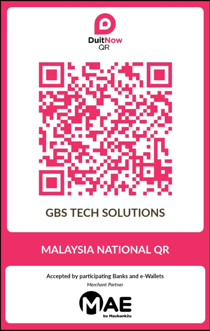 GBS TECH SOLUTIONS DuitNow merchant payment QR